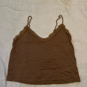 Lace trim tank top
